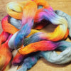 100g Hand Dyed Merino Wool Top for Handspinning or Felting - 'Winter Sunset'