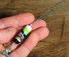 Spinner's Threading Hook (Orifice hook), Lampwork Glass: Multicolour Swirls and Dots