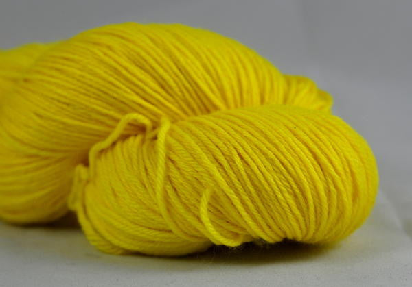 Hand Dyed Merino / bamboo 4ply Semi-Solid Yarn (New London 4ply) - "Lemon"