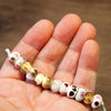 Handmade Lampwork Glass Beads - Pink and Brown Fritty Mix