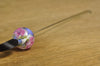 Spinner's Fetch Hook (Orifice hook), Lampwork Glass: Pink Roses on Blue