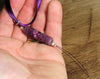 Spinner's Threading Hook (Orifice hook), Lampwork Glass: Purple Swirls