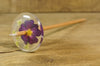 SECONDS Resin Drop Spindle - Red Rose and Cow Parsley