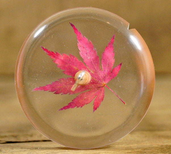 Resin Drop Spindle - Autumn Maple Leaf
