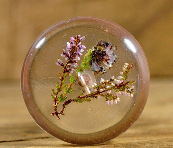Resin Drop Spindle - Wild Heather