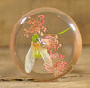 Resin Drop Spindle - Snowdrop and Pink Lace Flower