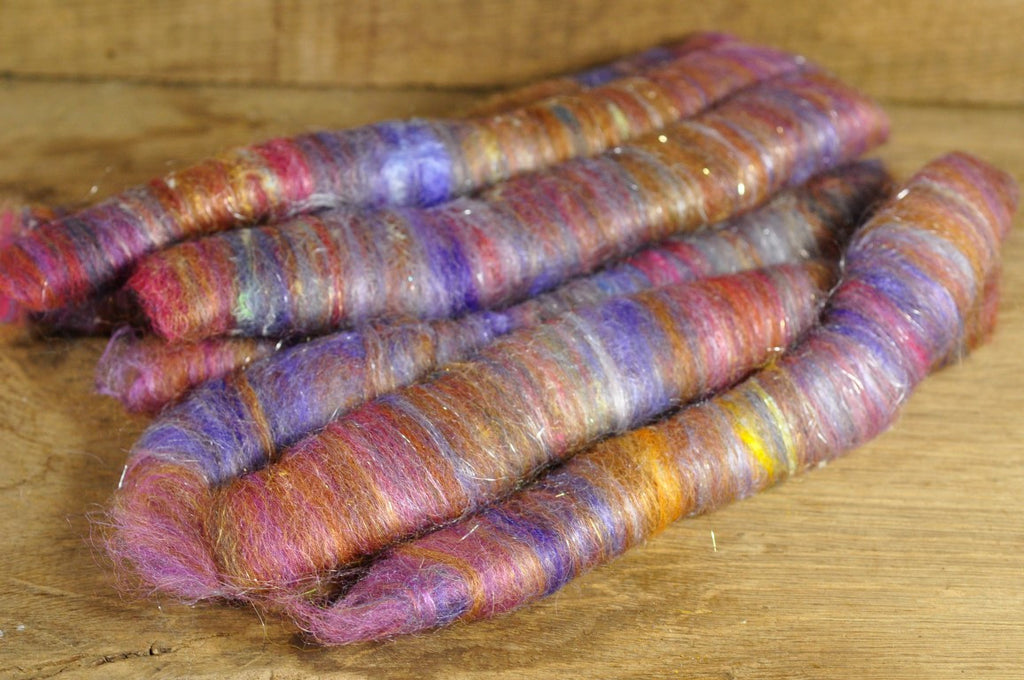 Carded Wool/Luxury Fibre Rolag Set - 'Eclectica'