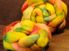Hand Dyed Wool Top for Hand Spinning or Felting: Romney - 'Citrus'