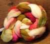 Hand Dyed Wool Top for Hand Spinning or Felting: Romney - 'Wild Rose'