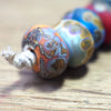 Handmade Lampwork Glass Beads - Rustic Silvered Set 2