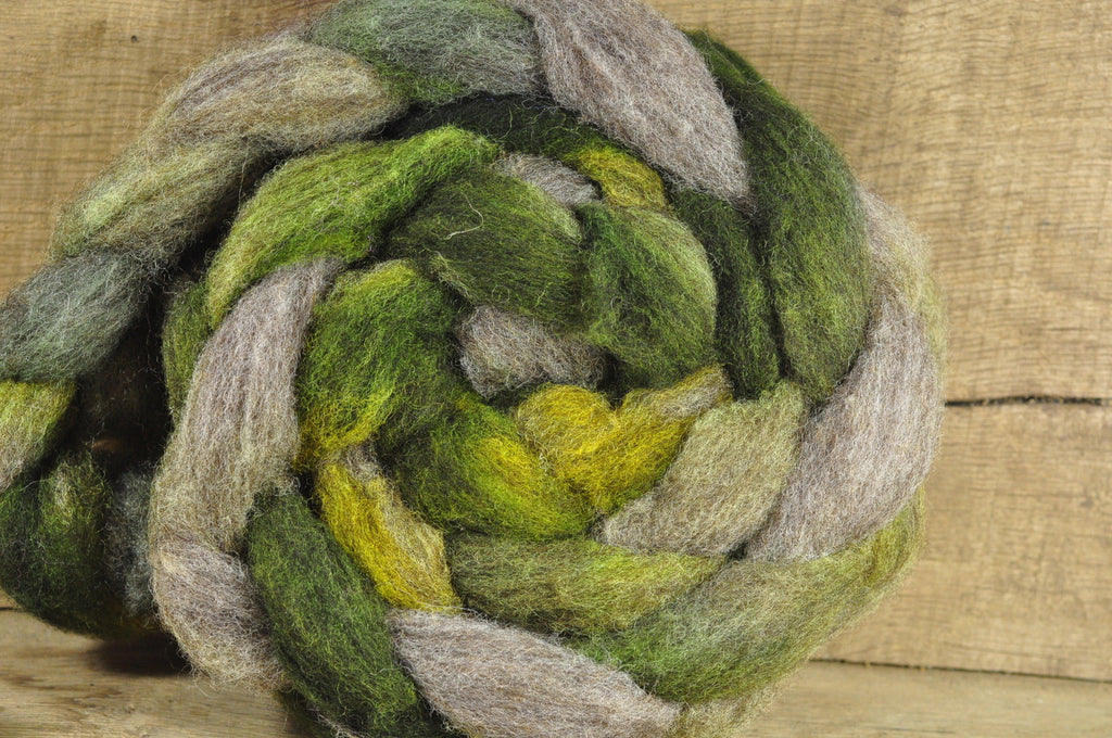 Hand Dyed Ryeland Wool Sliver - 'Celery'