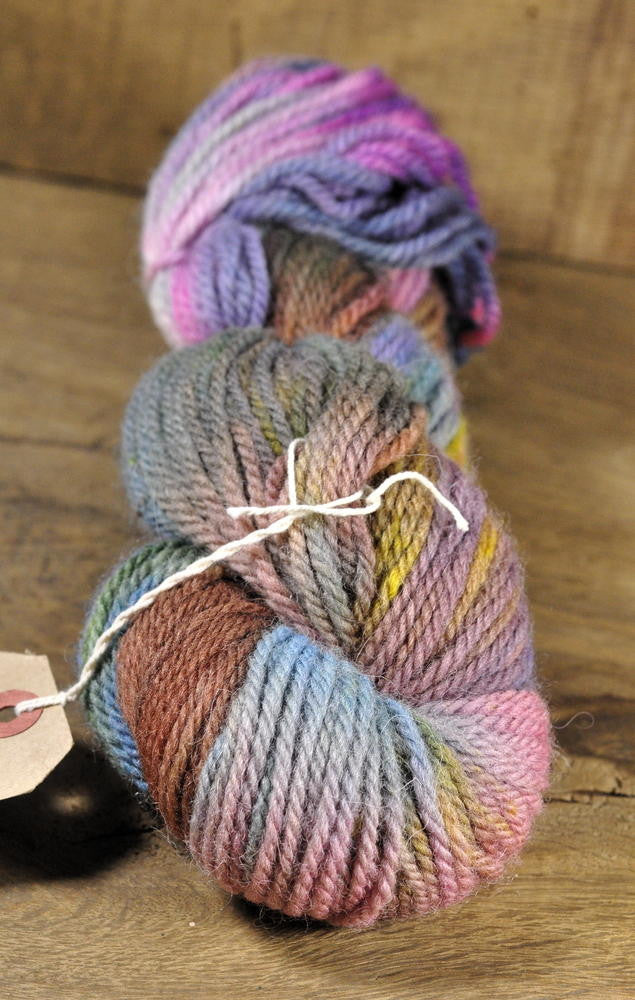 Hand Dyed Shetland Wool Aran Yarn - 'Beach Walk'
