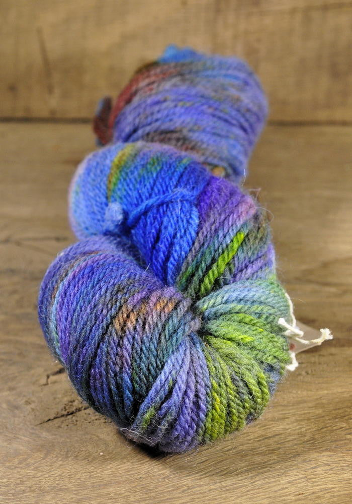 Hand Dyed Shetland Wool Aran Yarn - 'Late Larkspurs'