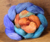 Hand Dyed Shetland Wool / Silk Top - 'Big Sky'