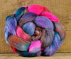 Hand Dyed Shetland Wool / Silk Top - 'Faded Chintz'