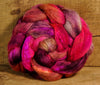 Hand Dyed Shetland Wool / Silk Top - 'Rose Memory'