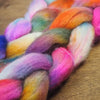 Hand Dyed Shetland Wool Top for Spinning or Felting - 'Tiny Flowers’