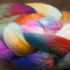 Hand Dyed Shetland Wool Top for Spinning or Felting - 'Tiny Flowers’
