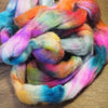 Hand Dyed Shetland Wool Top for Spinning or Felting - 'Tiny Flowers’