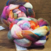 Hand Dyed Shetland Wool Top for Spinning or Felting - 'Tiny Flowers’