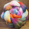 Hand Dyed Shetland Wool Top for Spinning or Felting - 'Tiny Flowers’