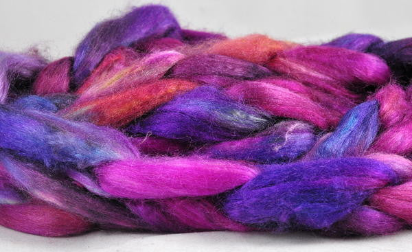 Dyed Tussah Silk Top - 'Purple Glow', 50g