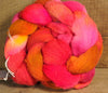 Southdown Wool Top for Hand Spinning and Felting - 'Red Berries'