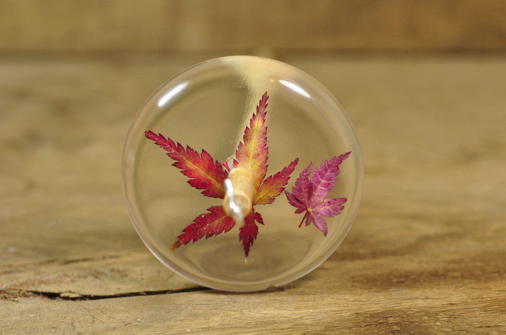 SECONDS Resin Drop Spindle - Acer Leaves