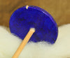 Painted Wooden Drop Spindle, Top Whorl, Blue Dots
