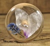 Resin Drop Spindle - Cyclamen and Forget-me-not