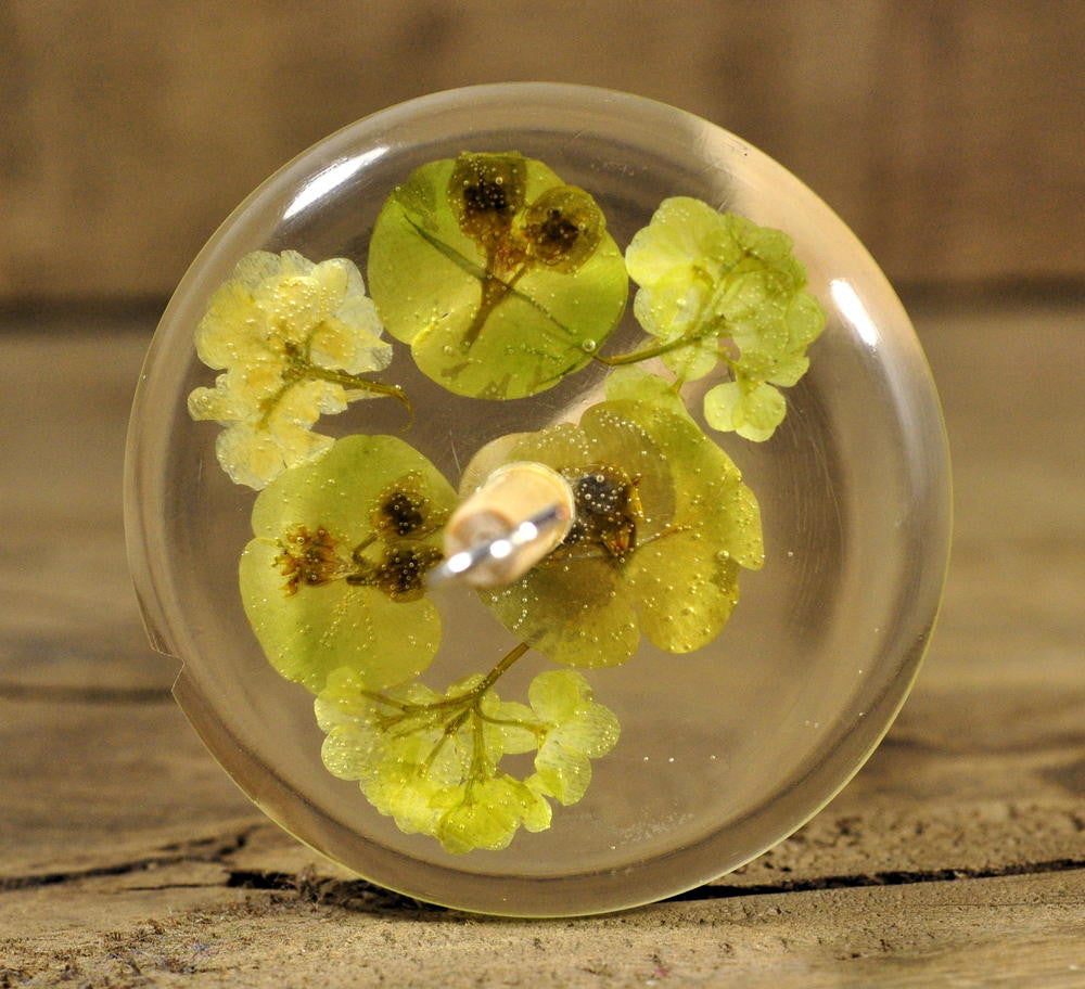 Resin Drop Spindle - Euphorbia and Guelder Rose