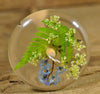 Resin Drop Spindle - Fern and Forget-me-not