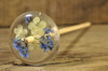 Resin Drop Spindle - Guelder Rose and Forget-me-not