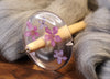 New Design Botanical Top Whorl Resin Drop Spindle - Lilac Mix