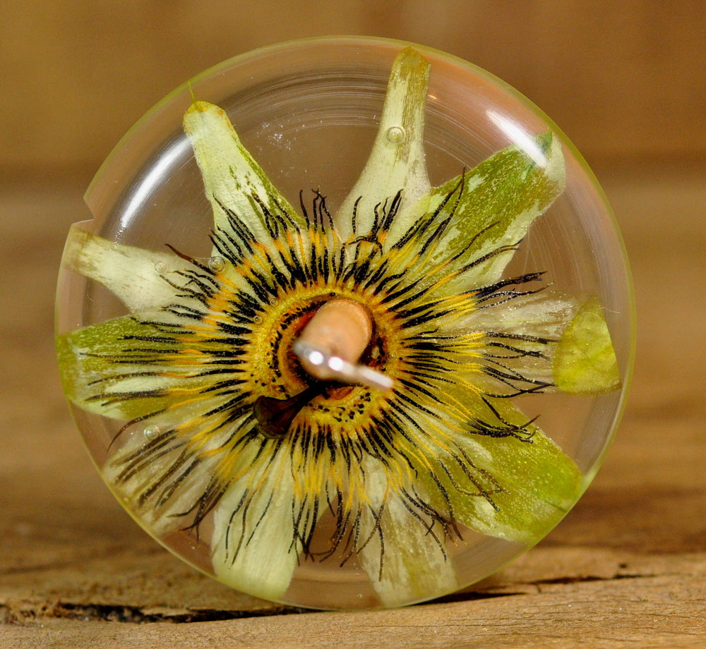 Resin Drop Spindle - Passion Flower