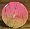Handmade Drop Spindle - Pink/Cream Leaf Design (Large)