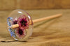 Resin Drop Spindle - Potentialla and Forget-Me-Not - Shorter Shaft
