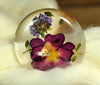 Botanical Top Whorl Resin Drop Spindle - Rose and Thyme Blossom