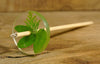 Resin Drop Spindle - Sage and Cypress Leaves