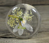 Resin Drop Spindle - Snowdrop and White Lace Flowers