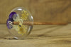 Resin Drop Spindle - Viola and White Lace Flower