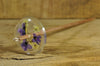 Resin Drop Spindle - Violets and Cow Parsley