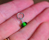Knitters' Stitch Marker Set - Handmade Glass Beads: Bottle Green