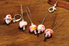 Knitters' Lampwork Stitch Marker Set - Pink Glass Shells
