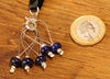 Knitters' Lampwork Stitch Marker Set - Dark Purple