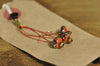SALE! Lampwork Stitch Marker Set - Terracotta