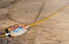 Spinner's Threading Hook (Orifice hook), Lampwork Glass: Caramel with Purple Leaves