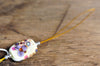 Spinner's Threading Hook (Orifice hook), Lampwork Glass: Purple Flower
