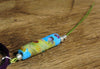 Spinner's Threading Hook (Orifice hook), Lampwork Glass: Turquoise/Brown Swirls