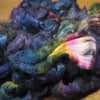 Dyed Tussah Silk Top - 'Peacock Feathers', 50g